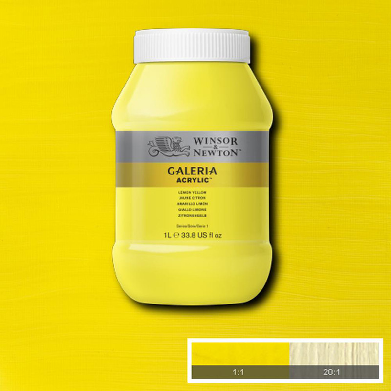 Image of Akrylfärg Galeria 1 liter  Lemon yellow Hue 346 2154346 094376984927