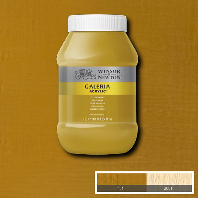 Image of Akrylfärg Galeria 1 liter  Yellow ochre 744 * 2154744 094376985016