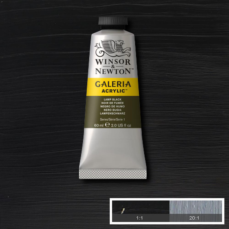 Image of Akrylfärg Galeria 60ml  Lamp Black 337 (3F) 2120337 094376985566