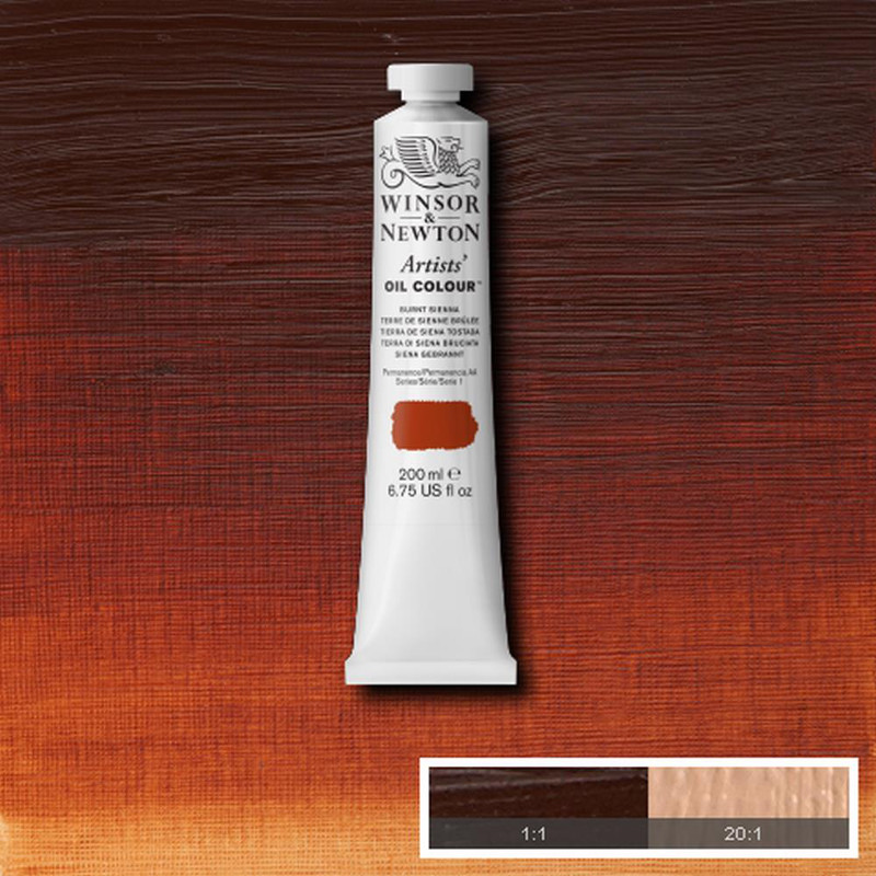 Image of Oljefärg Winsor & Newton Artist 200ml  Burnt sienna 074 * S1 1237074 094376985627