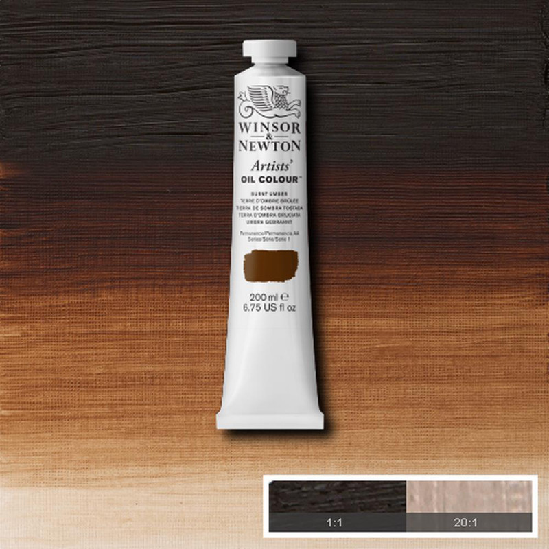Image of Oljefärg Winsor & Newton Artist 200ml  Burnt umber 076 S1 1237076 884955099735