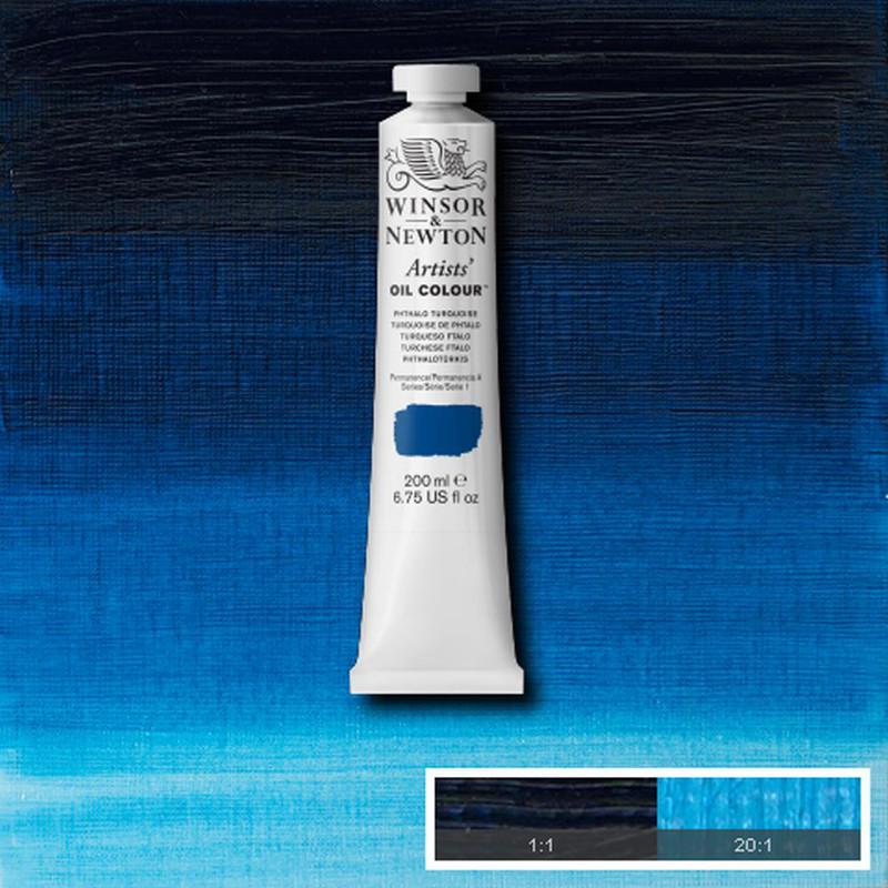 Image of Oljefärg Winsor & Newton Artist 200ml  Phthalo turquoise 526 S1 1237526 094376985917