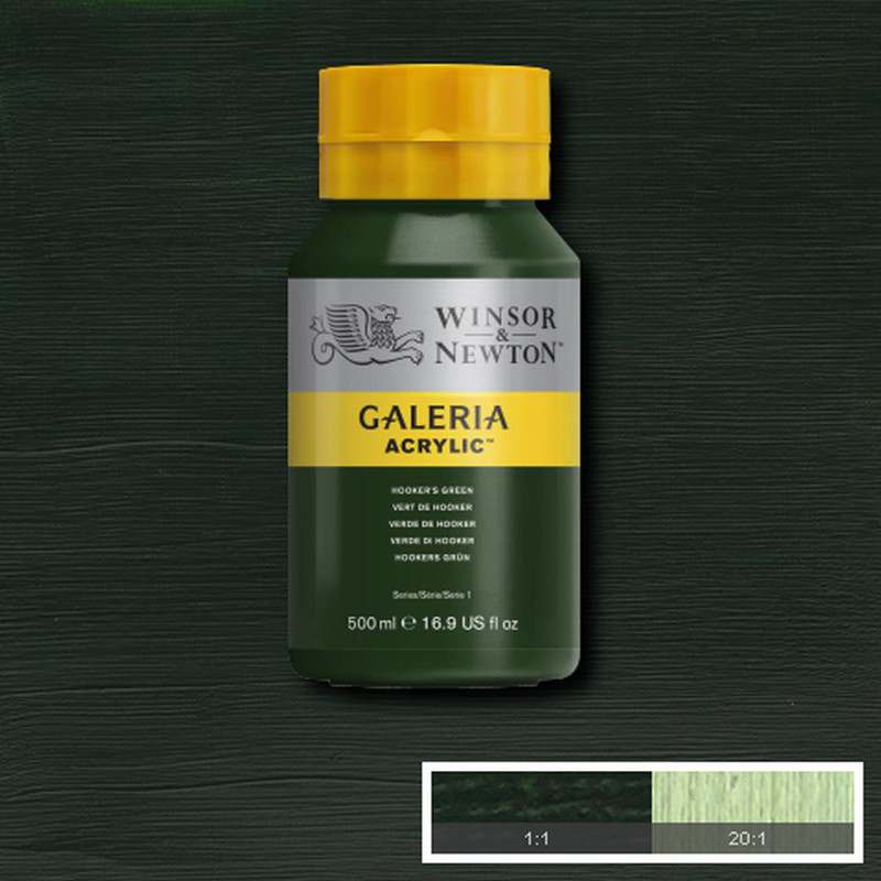 Image of Akrylfärg Galeria 500ml  Hooker’s Green 311 2150311 884955101704