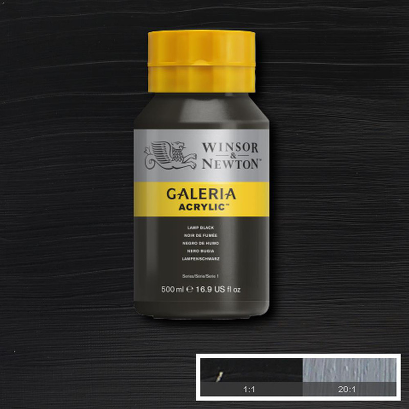 Image of Akrylfärg Galeria 500ml  Lamp Black 337 2150337 094376987263