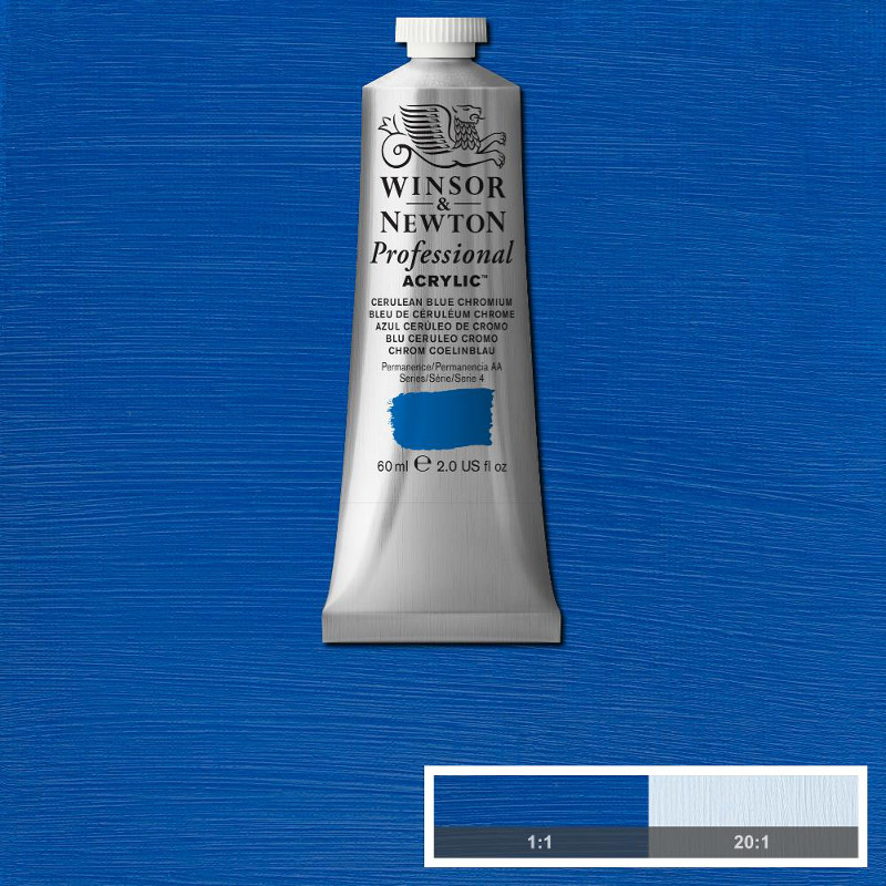 Image of Akrylfärg Winsor & Newton Prof. 60ml  Cerulean Blue Chromium 130 (3F) S4 2320130 094376990584