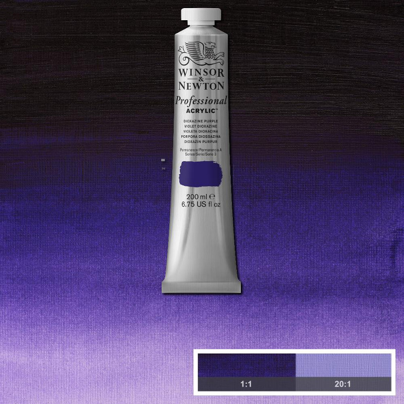 Image of Akrylfärg Winsor & Newton Prof. 200ml  Dioxazine Purple 229 S3 2337229 094376991147