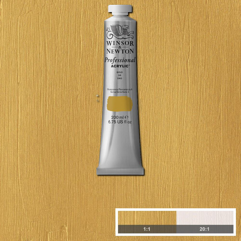Image of Akrylfärg Winsor & Newton Prof. 200ml  Gold 283 S3 2337283 094376991154