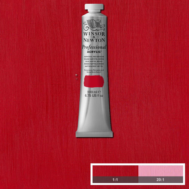 Image of Akrylfärg Winsor & Newton Prof. 200ml  Naphthol Red Medium 423 S2 2337423 094376991215