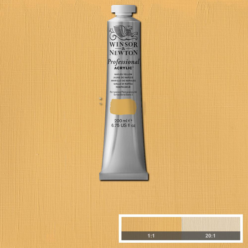 Image of Akrylfärg Winsor & Newton Prof. 200ml  Naples Yellow 422 S2 2337422 094376991222
