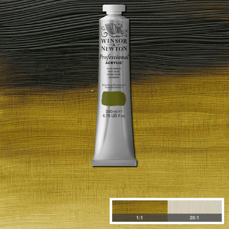 Image of Akrylfärg Winsor & Newton Prof. 200ml  Olive Green 447 S2 2337447 094376991239