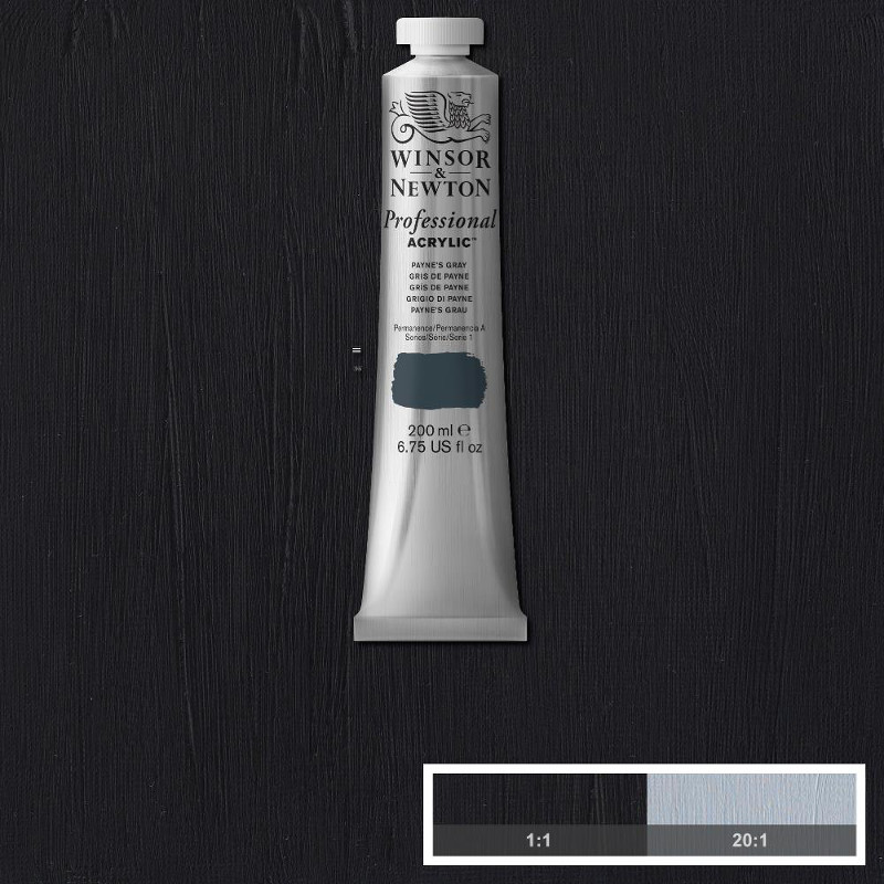 Image of Akrylfärg Winsor & Newton Prof. 200ml  Payne’s Grey 465 S1 2337465 094376991246