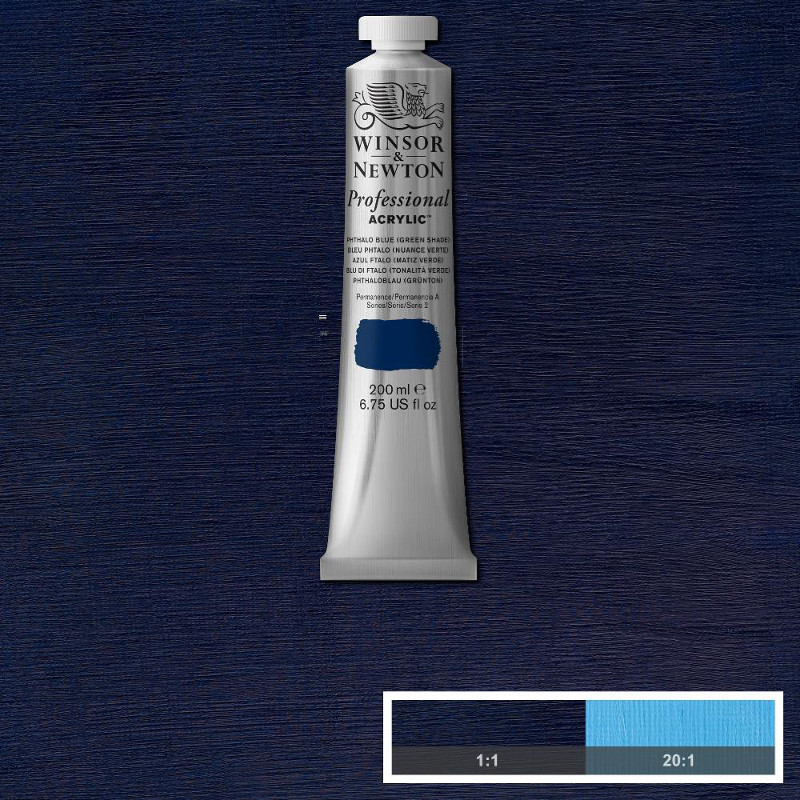 Image of Akrylfärg Winsor & Newton Prof. 200ml  Phthalo Blue Green Shade 515 * S2 2337515 094376991284
