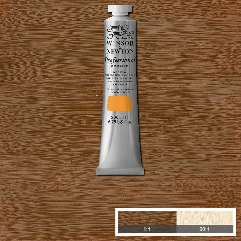 Image of Akrylfärg Winsor & Newton Prof. 200ml  Raw Sienna 552 S1 2337552 094376991314