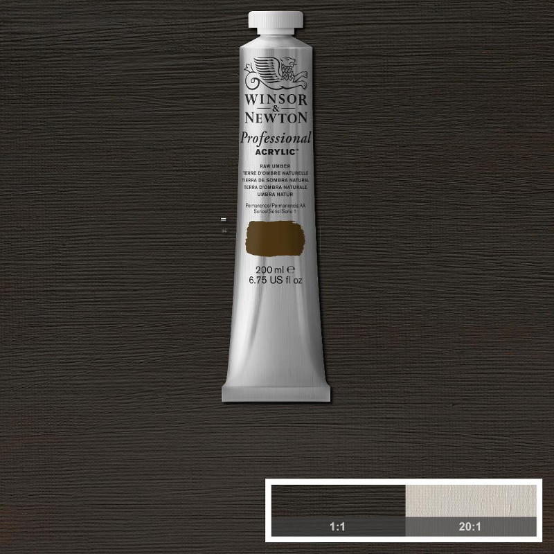 Image of Akrylfärg Winsor & Newton Prof. 200ml  Raw Umber 554 * S1 2337554 094376991321