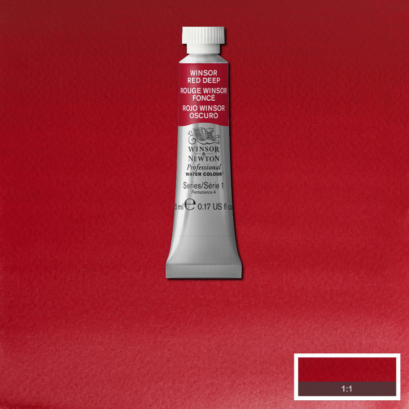 Image of Akvarellfärg Winsor & Newton Prof. 5ml  Winsor Red Deep 725 (3F) S1 102725 50041374