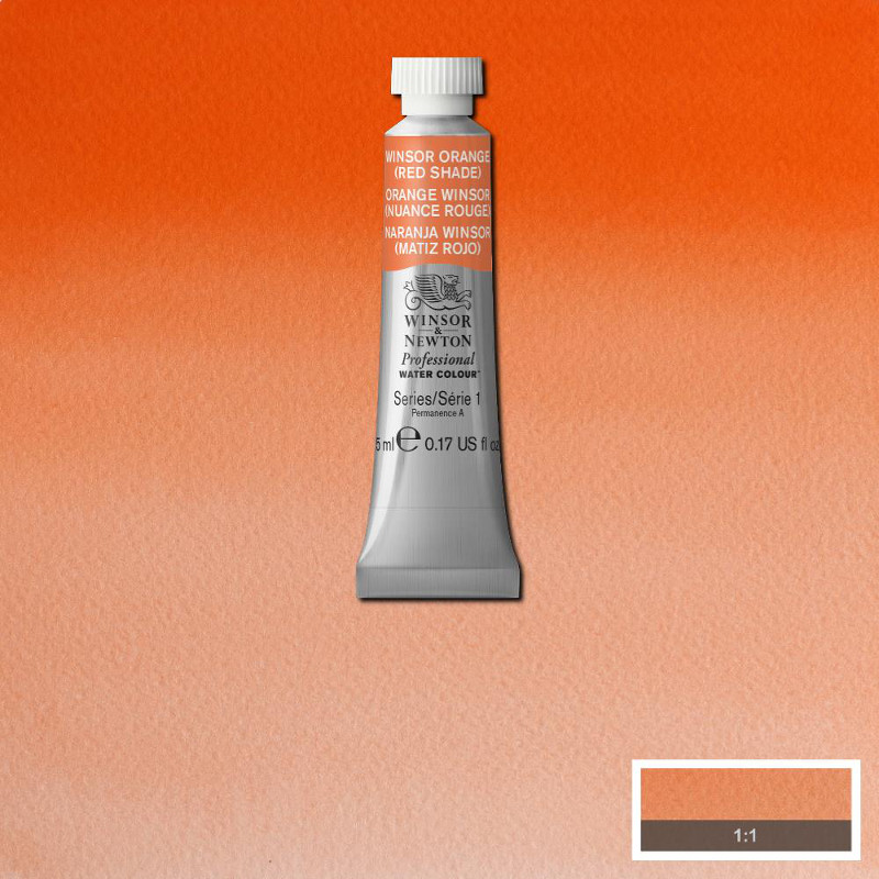 Image of Akvarellfärg Winsor & Newton Prof. 5ml  Winsor Orange Red Shade  723 (3F) S1 102723 50041381
