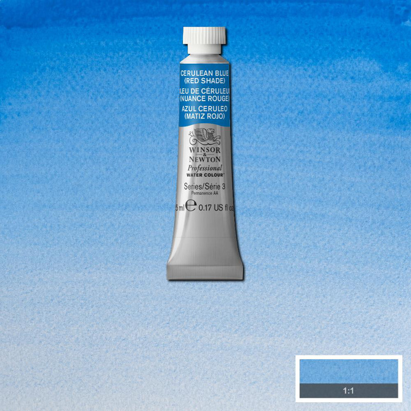 Image of Akvarellfärg Winsor & Newton Prof. 5ml  Cerulean Blue (red shade)  140 (3F) S3 102140 50041411