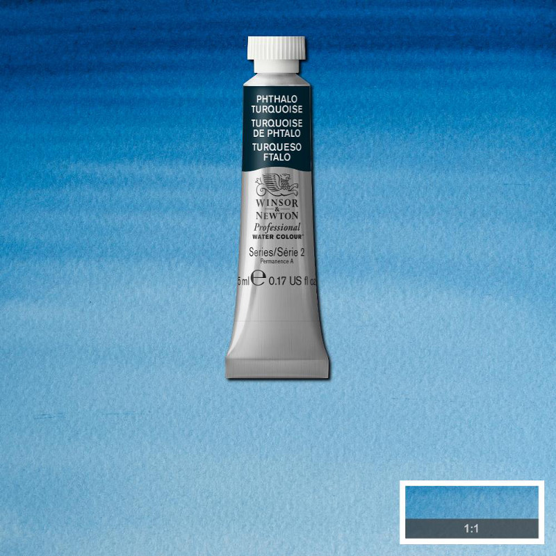 Image of Akvarellfärg Winsor & Newton Prof. 5ml  Phthalo Turquoise 526 (3F) S2 102526 50041428