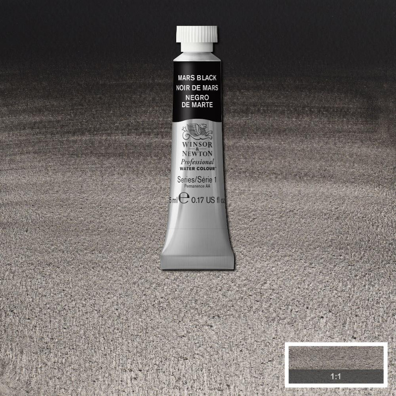 Image of Akvarellfärg Winsor & Newton Prof. 5ml  Mars Black 386 (3F) S1 102386 50041497