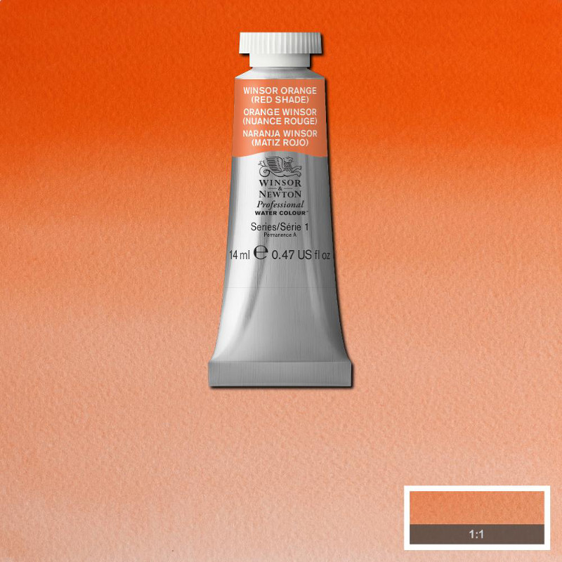 Image of Akvarellfärg Winsor & Newton Prof. 14ml  Winsor Orange Red Shade  723 (3F) S1 105723 50041541