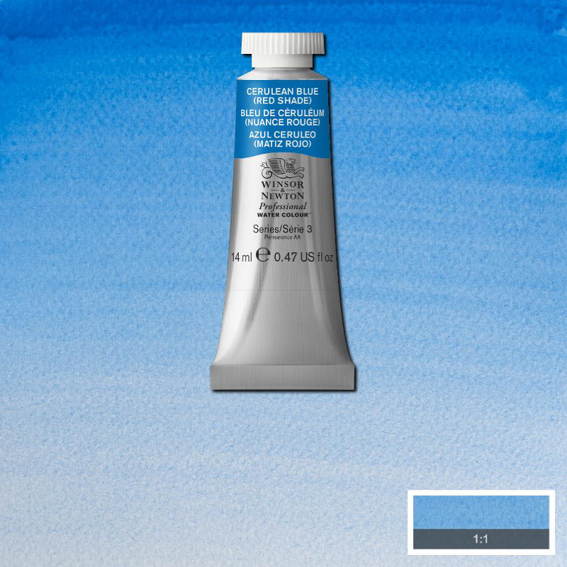Image of Akvarellfärg Winsor & Newton Prof. 14ml  Cerulean Blue (Red Shade)  140 (3F) S3 105140 50041572