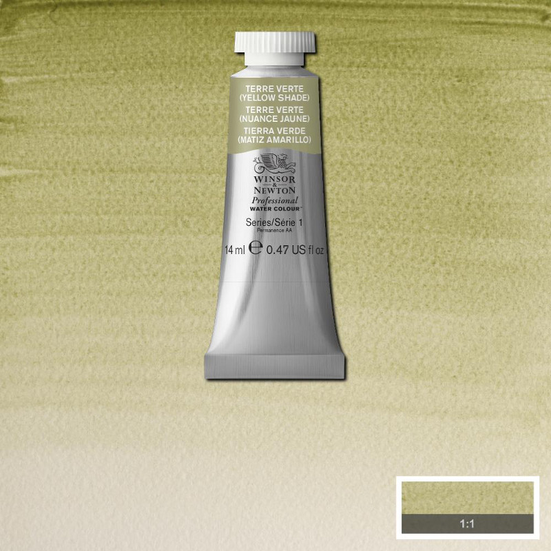 Image of Akvarellfärg Winsor & Newton Prof. 14ml  Terre Verte (Yellow Shade) 638 (3F) S1 105638 50041596