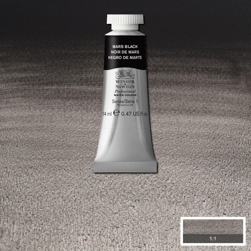 Image of Akvarellfärg Winsor & Newton Prof. 14ml  Mars Black 386 (3F) S1 105386 50041657