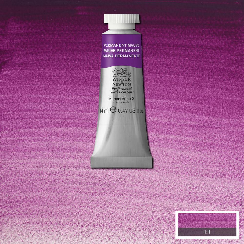 Image of Akvarellfärg Winsor & Newton Prof. 14ml  Permanent mauve 491 (3F) S3 105491 50041695