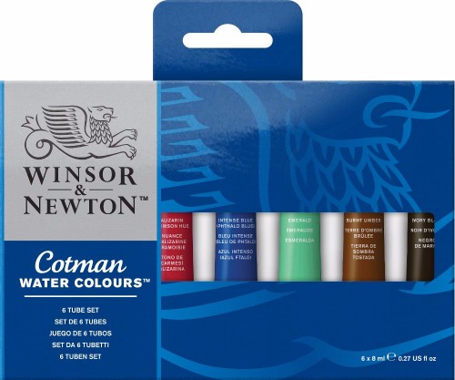 Image of Akvarellset Cotman Set 6 x 8 ml tuber 0390635 5012572005746