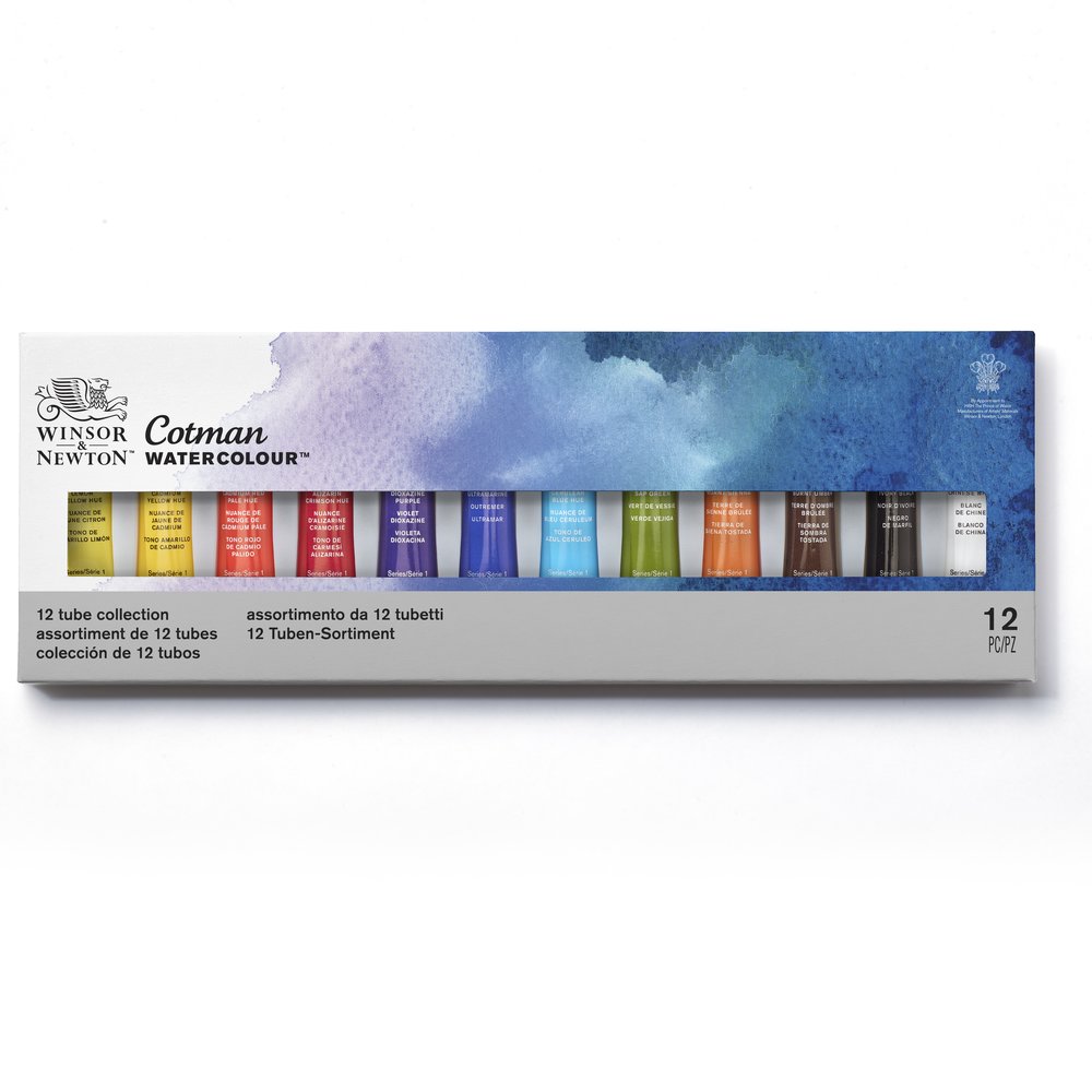 Image of Akvarellset Cotman Set 12 x 8 ml tuber 0390636 5012572005753