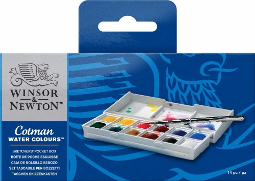 Image of Akvarellset Cotman sketchers pocket box 12 ½ koppar 0390640 5012572005784