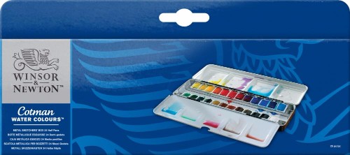 Image of Akvarellset Cotman sketchers metal box 24 ½ koppar 0390645 5012572005838