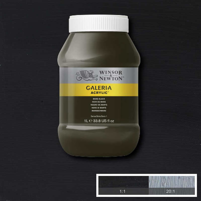 Image of Akrylfärg Galeria 1 liter  Mars Black 386 2154386 5012572009775