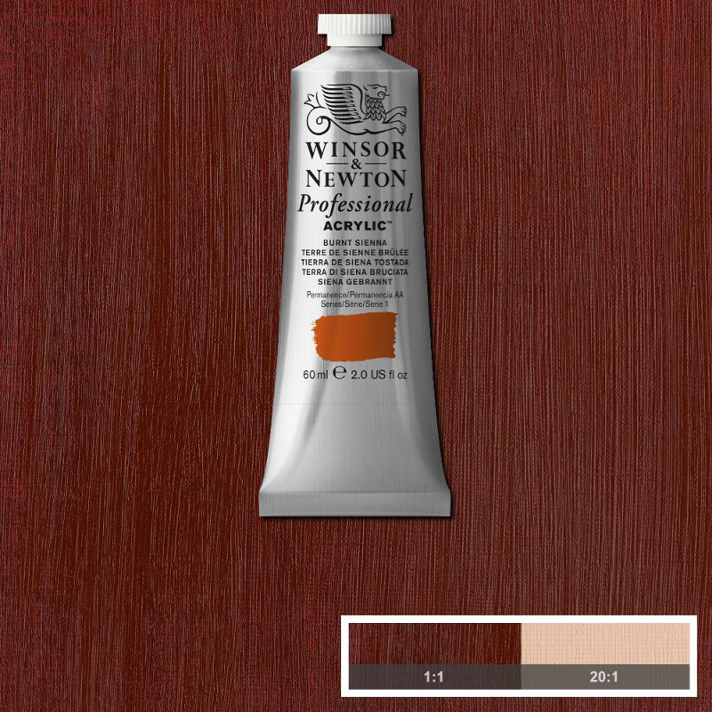 Image of Akrylfärg Winsor & Newton Prof. 60ml  Burnt Sienna 074 (3F) * S1 2320074 5012572010955