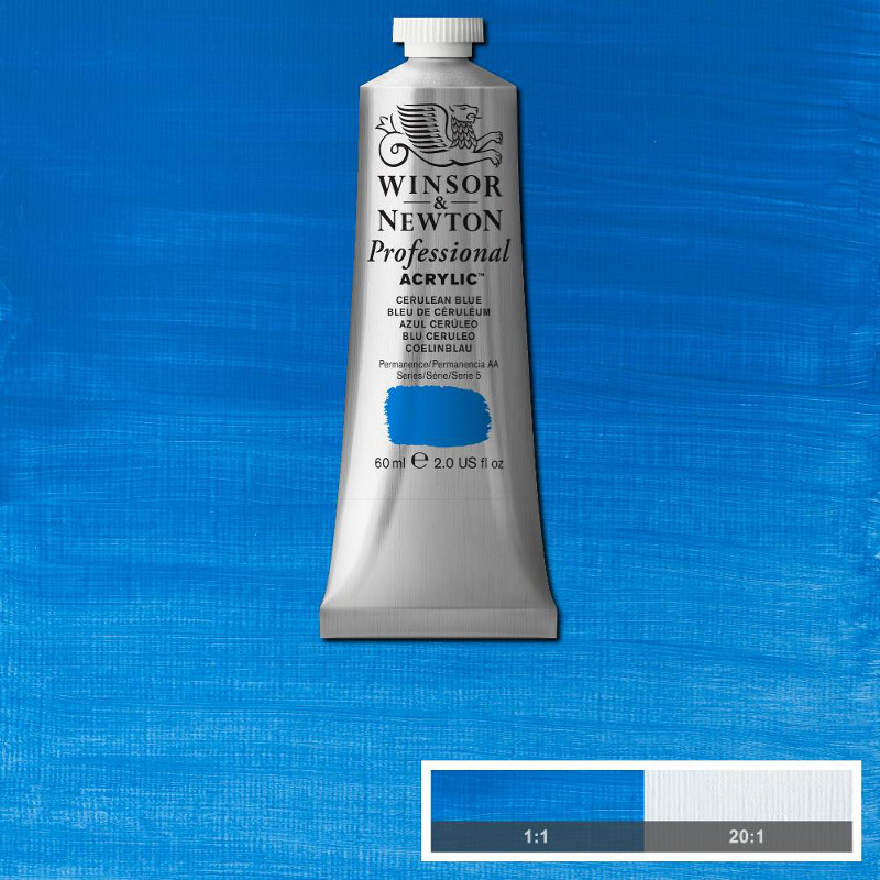 Image of Akrylfärg Winsor & Newton Prof. 60ml  Cerulean Blue  137 (3F) S5 2320137 5012572011044