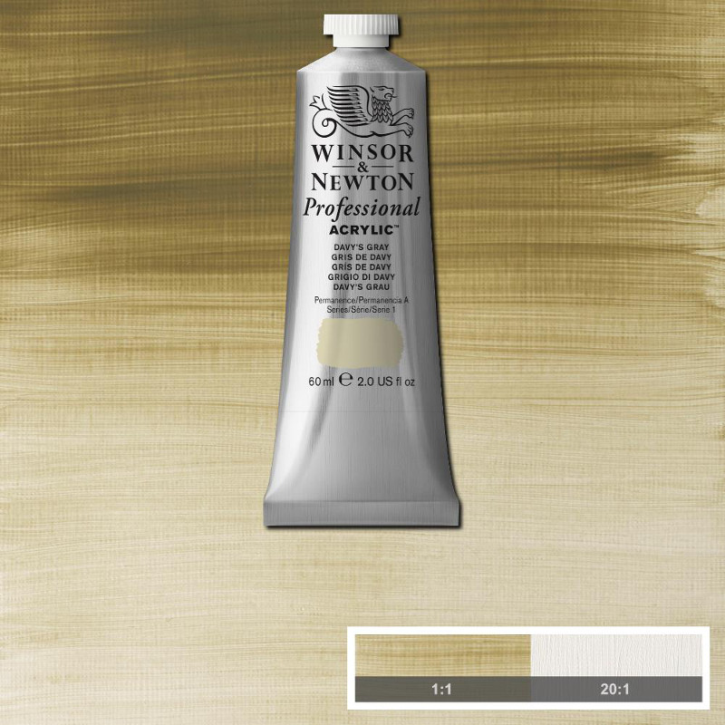 Image of Akrylfärg Winsor & Newton Prof. 60ml  Davy’s Grey 217 (3F) S1 2320217 5012572011136