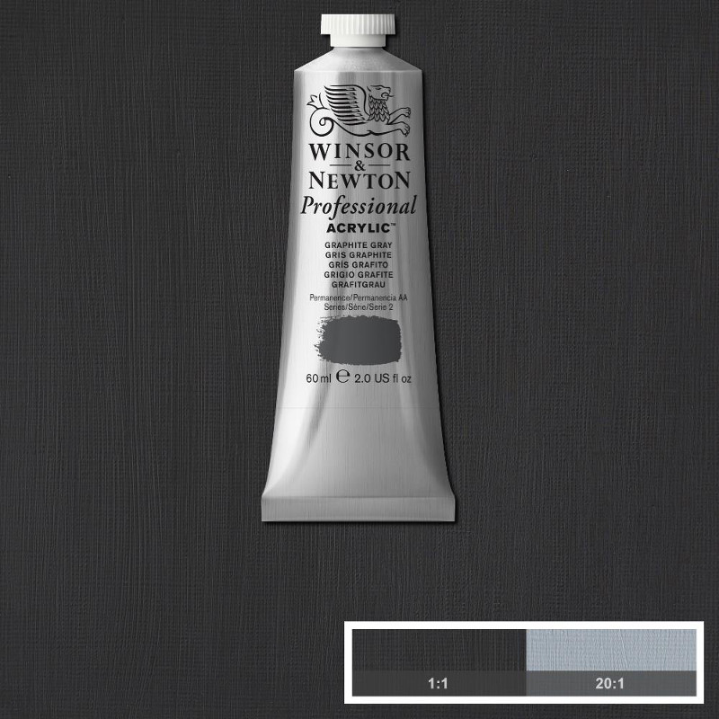 Image of Akrylfärg Winsor & Newton Prof. 60ml  Graphite Grey 292 (3F) S2 2320292 5012572011198