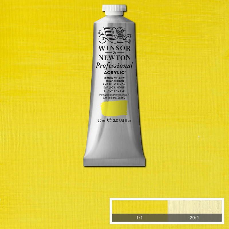 Image of Akrylfärg Winsor & Newton Prof. 60ml  Lemon Yellow 346 (3F) * S2 2320346 5012572011242