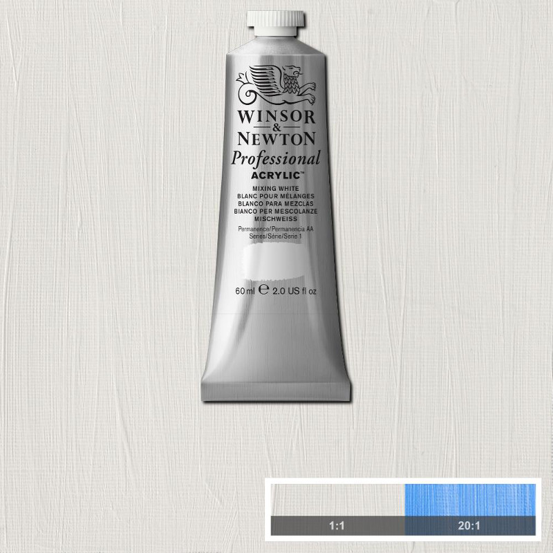 Image of Akrylfärg Winsor & Newton Prof. 60ml  Mixing White 415 (3F) S1 2320415 5012572011303