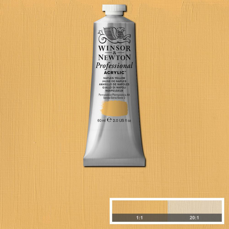 Image of Akrylfärg Winsor & Newton Prof. 60ml  Naples Yellow   422 (3F) S2 2320422 5012572011327