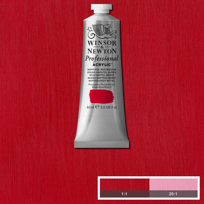 Image of Akrylfärg Winsor & Newton Prof. 60ml  Naphthol Red Medium 423 (3F) S2 2320423 5012572011341