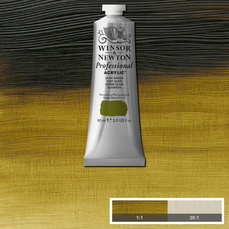 Image of Akrylfärg Winsor & Newton Prof. 60ml  Olive Green 447 (3F) S2 2320447 5012572011358