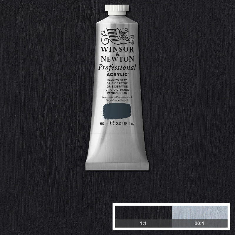 Image of Akrylfärg Winsor & Newton Prof. 60ml  Payne’s Grey 465 (3F) S1 2320465 5012572011365