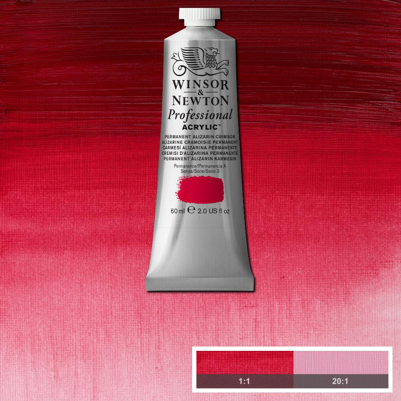 Image of Akrylfärg Winsor & Newton Prof. 60ml  Permanent Alizarin Crimson 466 (3F) * S3 2320466 5012572011372