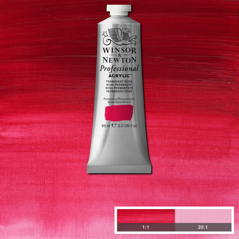 Image of Akrylfärg Winsor & Newton Prof. 60ml  Permanent Rose  502 (3F) * S3 2320502 5012572011389