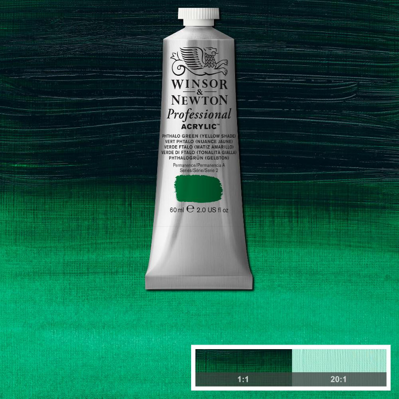 Image of Akrylfärg Winsor & Newton Prof. 60ml  Phthalo Green Yellow Shade 521 (3F) S2 2320521 5012572011440
