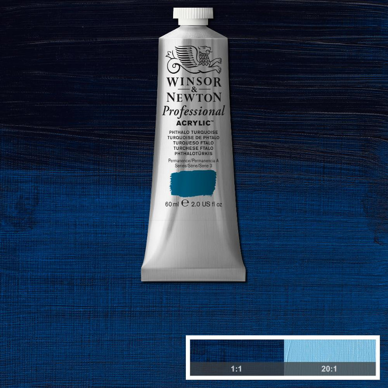 Image of Akrylfärg Winsor & Newton Prof. 60ml  Phthalo Turquoise 526 (3F) S3 2320526 5012572011464