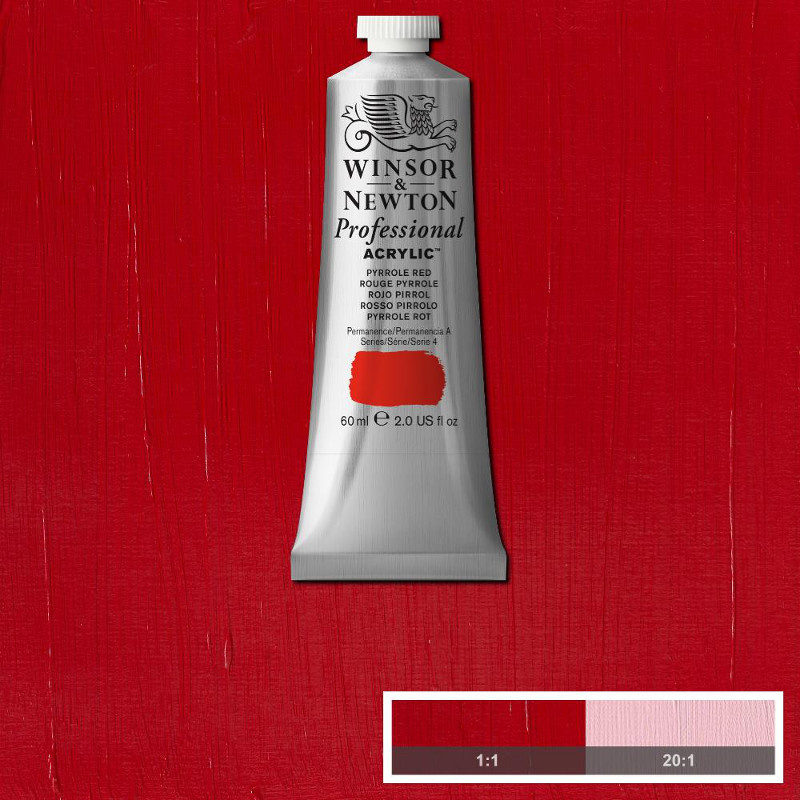 Image of Akrylfärg Winsor & Newton Prof. 60ml  Pyrrole Red    534 (3F) S4 2320534 5012572011471
