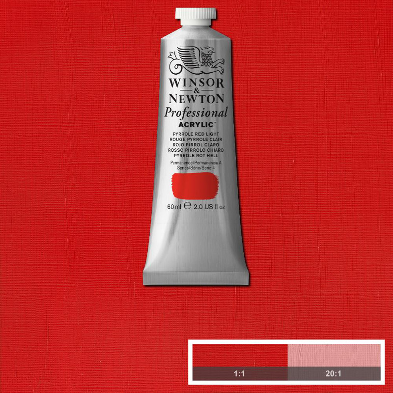 Image of Akrylfärg Winsor & Newton Prof. 60ml  Pyrrole Red Light 536 (3F) S4 2320536 5012572011488