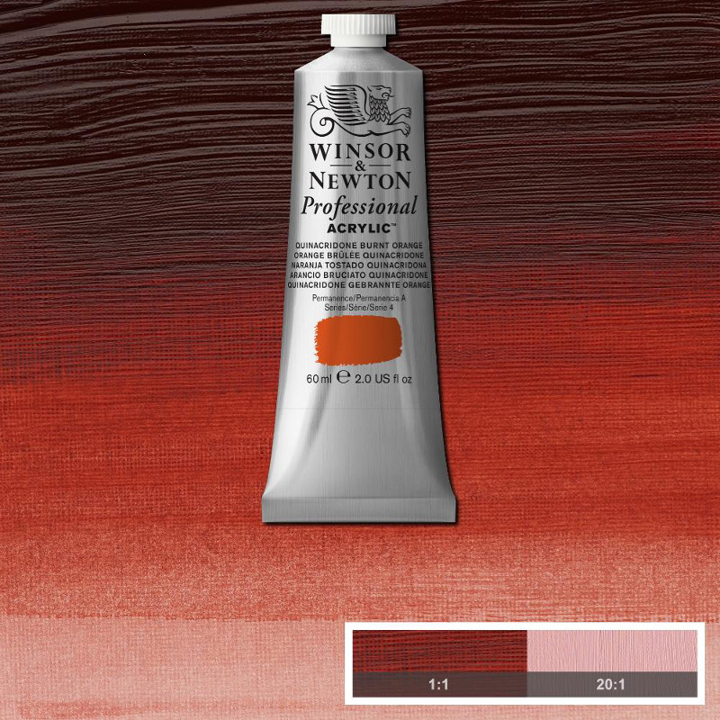 Image of Akrylfärg Winsor & Newton Prof. 60ml  Quinacridone Burnt Orange 549 (3F) S4 2320549 5012572011518
